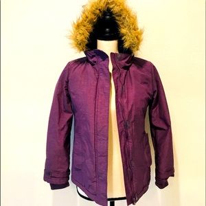 EUC Joe Fresh warm plum girl’s winter jacket sz L